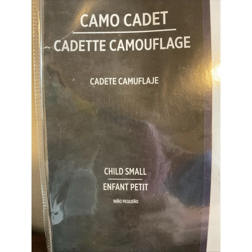 New Girls Camo Army‎ Cadet Camouflage Halloween Costume Hat & Dress Small 4-6